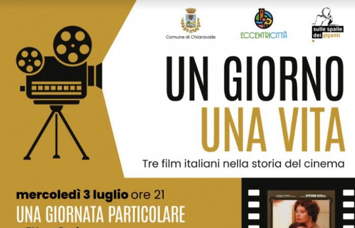 „Un giorno, una vita“, das neue Filmfestival kuratiert von Roberto Ferretti ab 3. Juli in Chiaravalle. Komplettes Programm