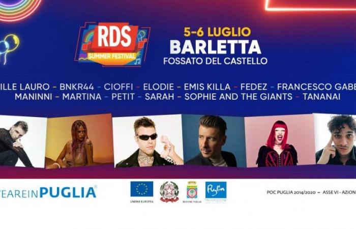Barletta, das RDS Summer Festival ist zurück: viele Live-Gäste
