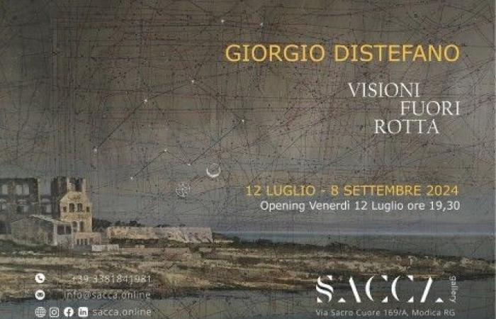Modica, in der Sacca Gallery, Giorgio Distefanos Ausstellung „Visions off course“