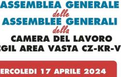 Die Generalversammlung der CGIL Area Vasta in Catanzaro CZ, KR, VV: Fokus auf das Gesundheitswesen