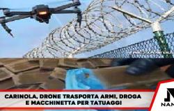 Carinola, Drohne auf dem Weg zum Gefängnis, transportiert Drogen und Waffen