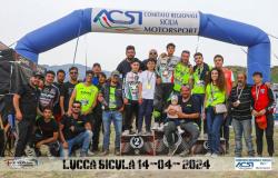 Enduro-Sprint, das erste Mal in Lucca Sicula, das Maurello-Denkmal ist ein Rekord