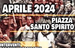 Am 25. April in Florenz Antifascista auf der Piazza Santo Spirito: Stand, Prozession und Konzert