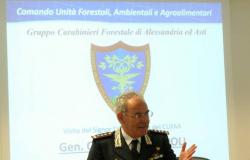 Armeekorpsgeneral Andrea Rispoli besucht die Carabinieri-Forstkommandos von Alessandria und Asti