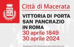 175. Jahrestag des Sieges an der Porta San Pancrazio, Zeremonie in Macerata am 30. April