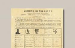 Eine Karte von den Kommunalwahlen in Nicastro vom 31. März 1946 zur Feier des 25. April in Lamezia