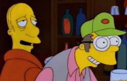 Die Simpsons und Abschied von Larry. Eine der historischen Figuren der berühmten Zeichentrickserie stirbt