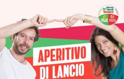 Eröffnungs-Aperitif der Kandidaten Giulia Marro und Marco Giusta für die Regionalwahlen im Piemont, auf der AVS-Liste – www.ideawebtv.it