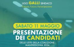 Samstag, 11. Mai, Vorstellung der Kandidaten der Koalition „Manfredonia 2024“ für den Bürgermeister von Ugo Galli