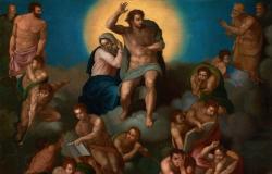 Michelangelo, ein Gelehrter, malte auch ein Urteil in Öl auf Leinwand – Kunst