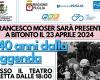 Eine Party zum 40. Jahrestag des Stundenrekords mit Francesco Moser in Bitonto