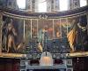 Die Restaurierung des großen Gemäldes von Camillo Procaccini in der Basilika Santa Maria Maggiore ist im Gange