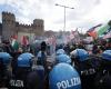 Rom, Hochspannung 25. April: Beleidigungen und Werfen von Gegenständen zwischen der Jüdischen Brigade und den pro-palästinensischen Demonstranten – Das Video