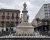 Nach Abschluss der Restaurierung erstrahlt die Bellini-Statue auf der Piazza Stesicoro in Catania wieder in altem Glanz