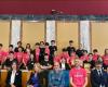 Gemeinde Latina – Kunst und Wissenschaft, die „Champion“-Studenten der Robotik, die von Bürgermeister Celentano empfangen wurden