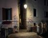 Venedig, die glücklichen Anker von San Canzian wurden unkenntlich gemacht