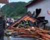 Bergamo, schlechtes Wetter: Tornado und Hagel, Dächer offen. Überschwemmung auf der Teb-Baustelle