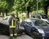 Unfall in Vicenza, Auto kippt in Viale Eretenio um: einer wurde verletzt