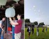 Zehn Höhenballons am Himmel über Udine: Mit ihnen sollen die Wolken und die Auswirkungen der Umweltverschmutzung untersucht werden