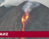 Lava-Asche-Explosion in Stromboli: Die intensive Wolke verdunkelt den Himmel der Insel
